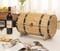 Wooden Wine Barrel Shaped Treasure Chest Vintage Decorative Wine Holder